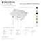 Kingston Brass 36 Carrara Marble Console Sink with Acrylic Legs, Marble WhiteOil Rubbed Bronze LMS3630MA5 - alternate 4